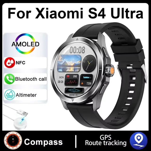 2025 Xiaomi S4 Ultra GPS Smartwatch with AMOLED & NFC