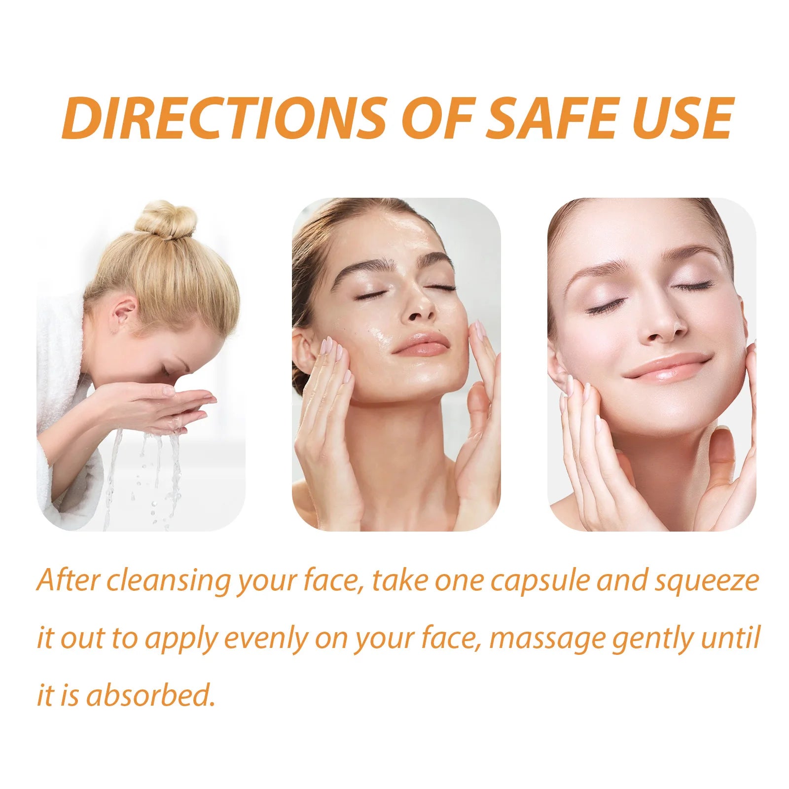 50pcs Collagen Face Serum Capsules with Hyaluronic Acid