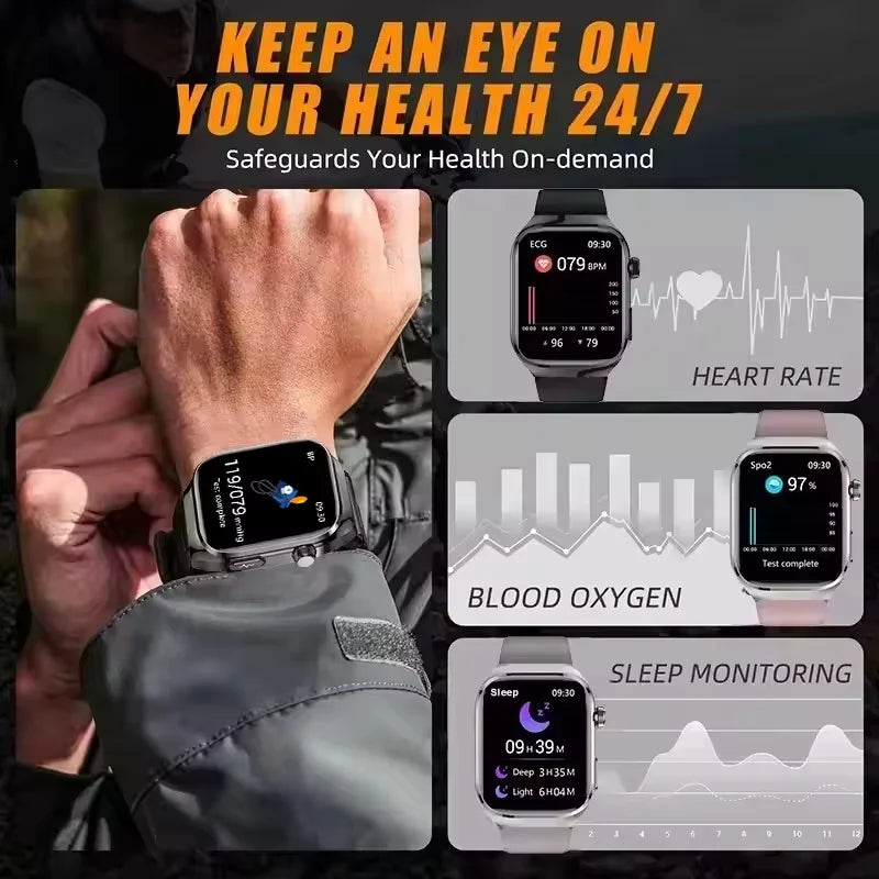 2025 Micro Physical Exam Smartwatch with Uric Acid & Body Fat Monitor