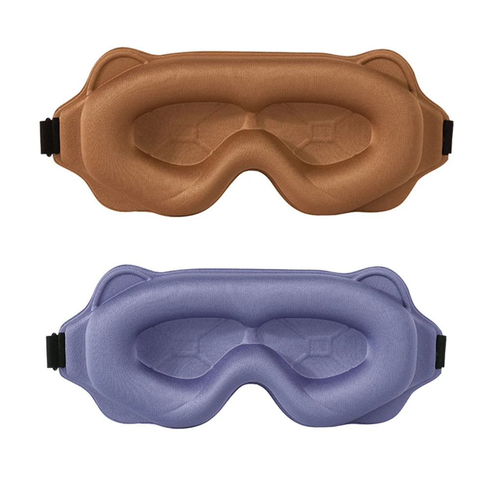 3D Contoured Sleep Mask for Eyes – Light Blocking & Breathable