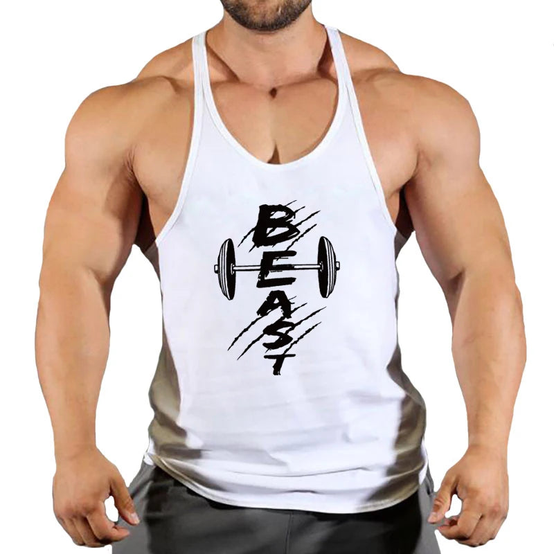 Men’s 2023 Cotton Fitness Tank Top – Bodybuilding & Running