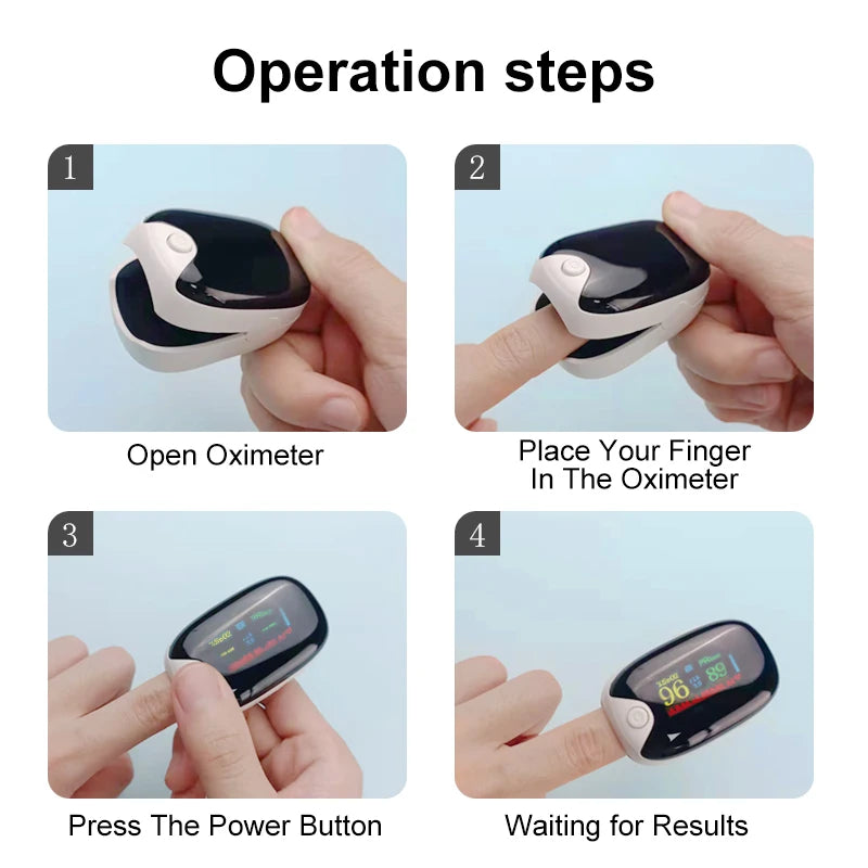 Medical Finger Pulse Oximeter – Oxygen & Heart Rate Monitor for All Ages