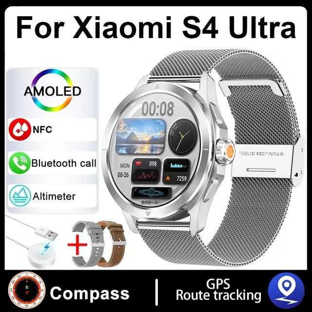 2025 Xiaomi S4 Ultra GPS Smartwatch with AMOLED & NFC
