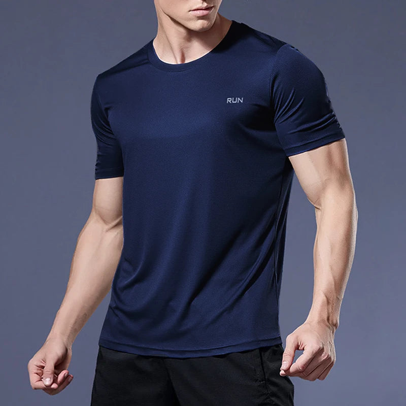 Men’s Quick-Dry Sports Shirt – Compression Fit Gym & Soccer Tee