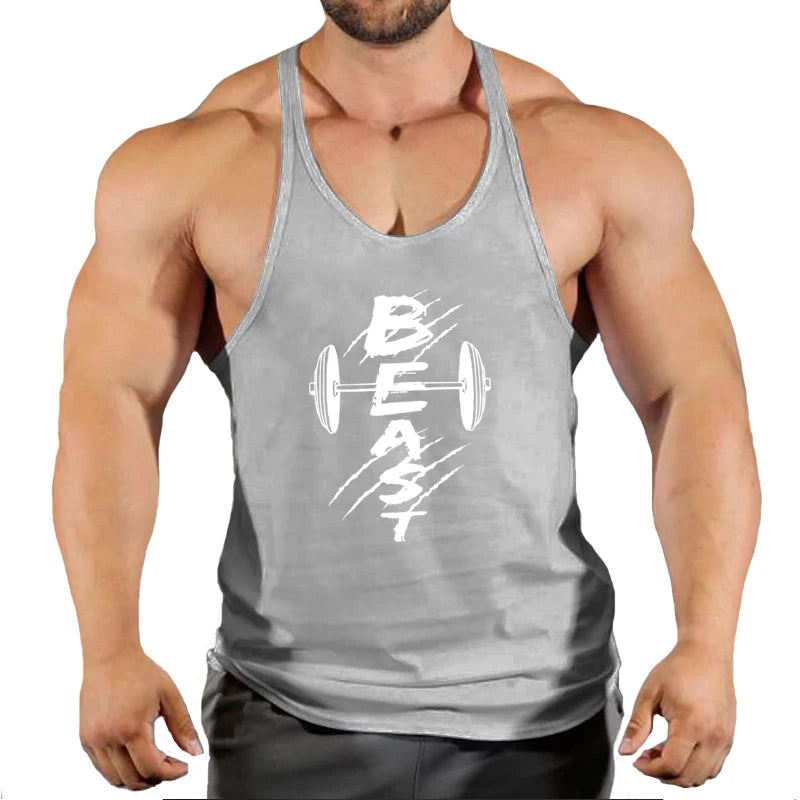 Men’s 2023 Cotton Fitness Tank Top – Bodybuilding & Running