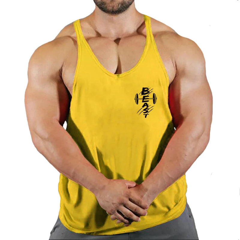 Men’s 2023 Cotton Fitness Tank Top – Bodybuilding & Running