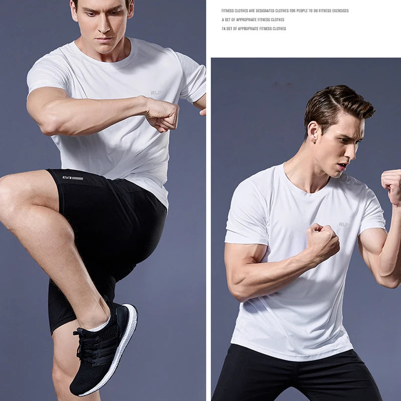 Men’s Quick-Dry Sports Shirt – Compression Fit Gym & Soccer Tee