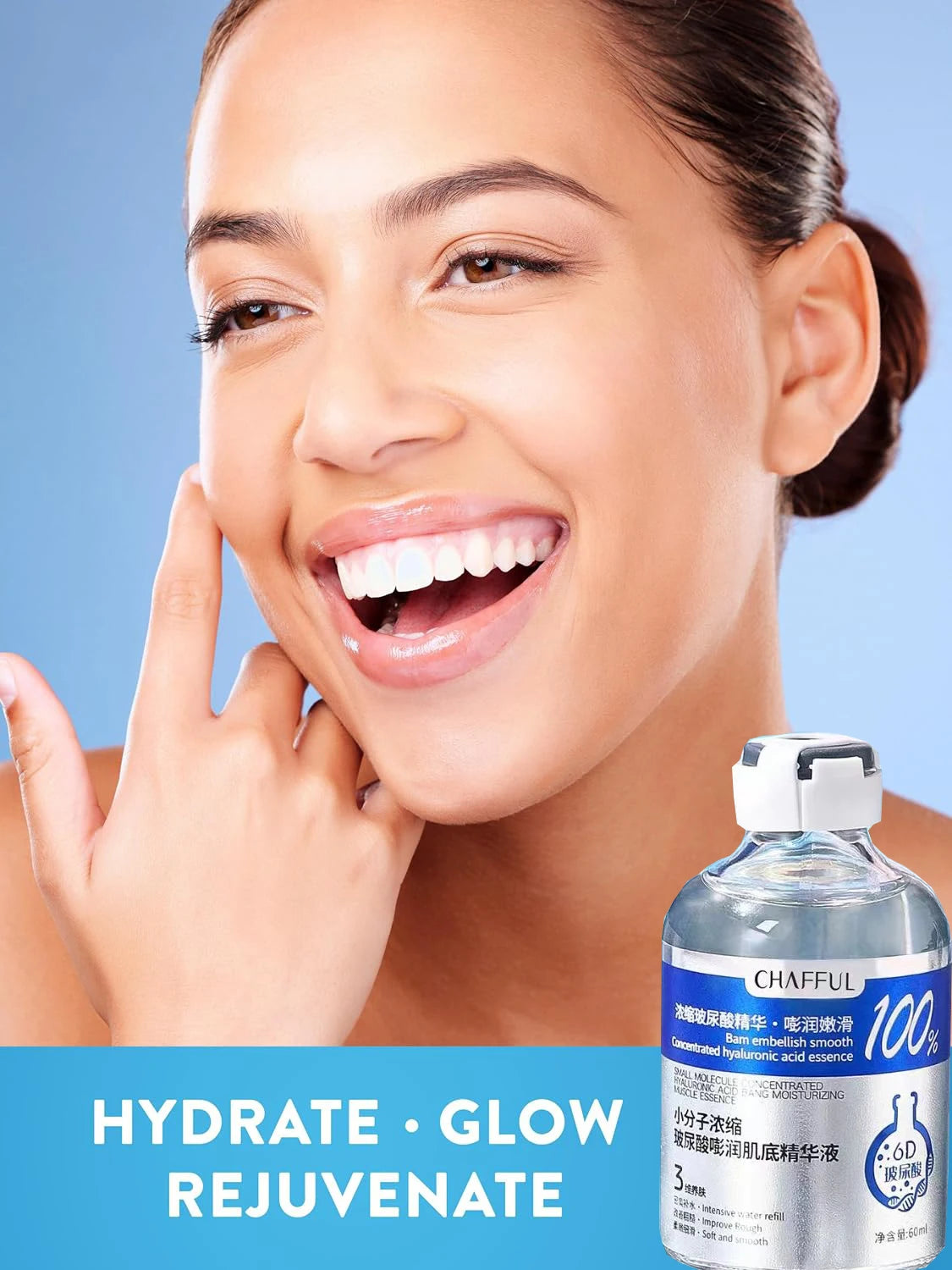 2pcs Hyaluronic Acid Deep Moisturizing Facial Essence