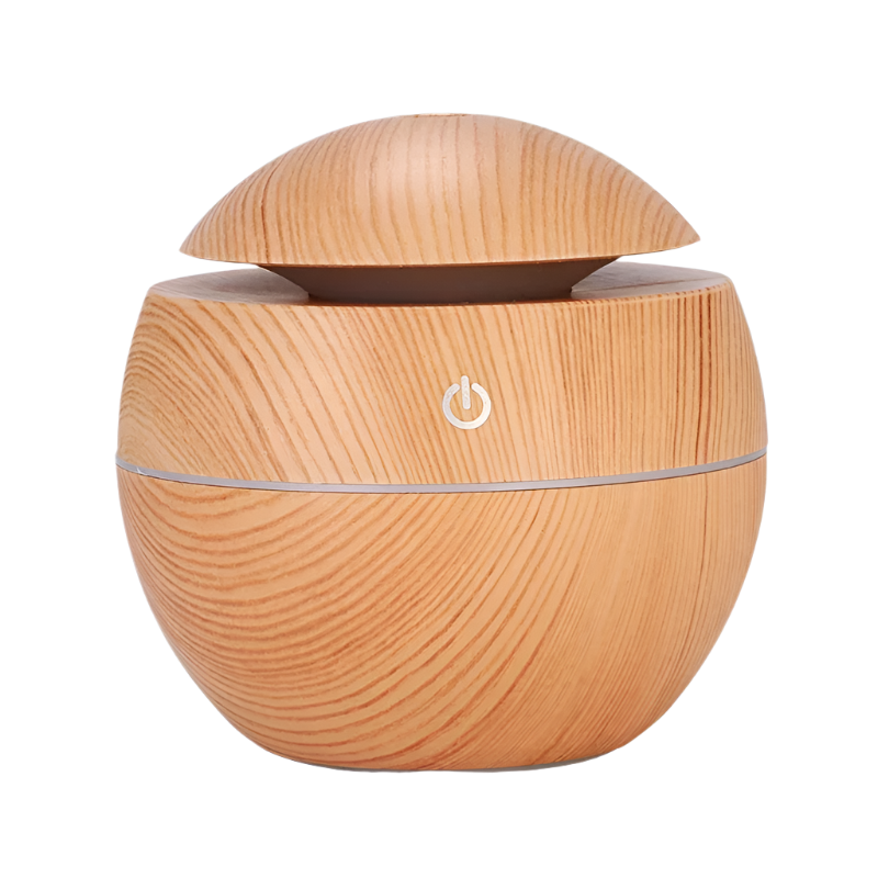 Mini Woodgrain USB Humidifier – Aromatherapy Oil Diffuser