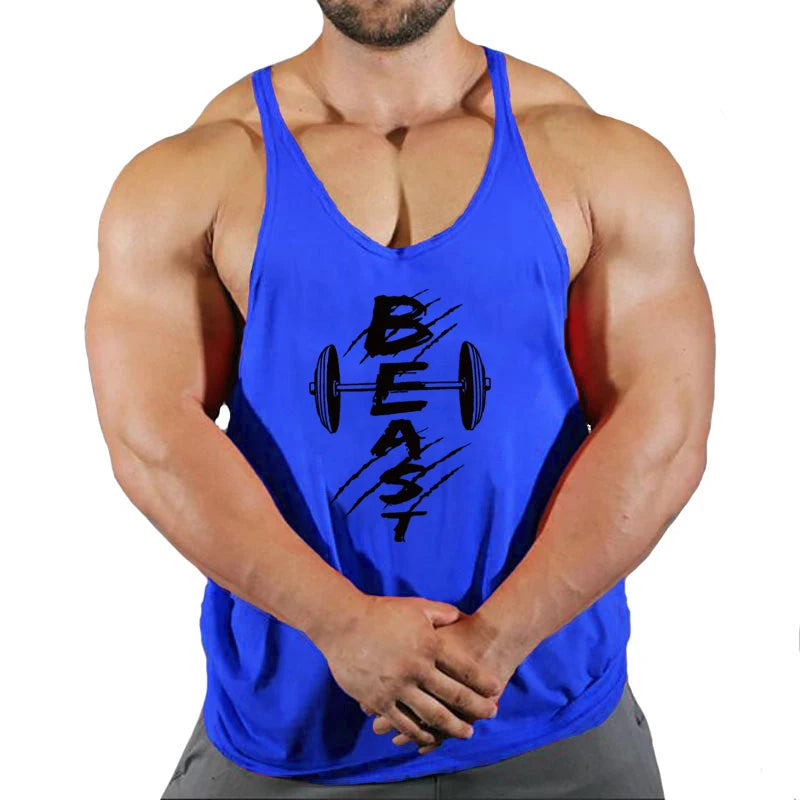 Men’s 2023 Cotton Fitness Tank Top – Bodybuilding & Running