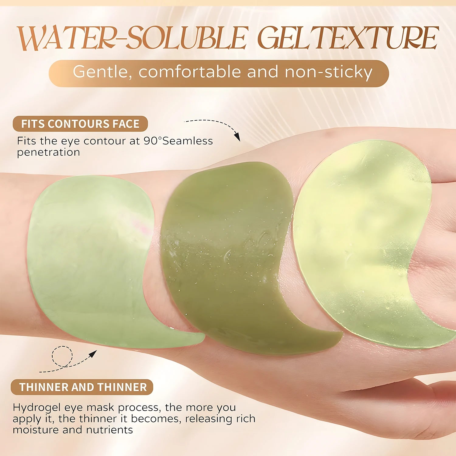 60pcs Seaweed Collagen Eye Masks – Dark Circle & Puffiness Treatment