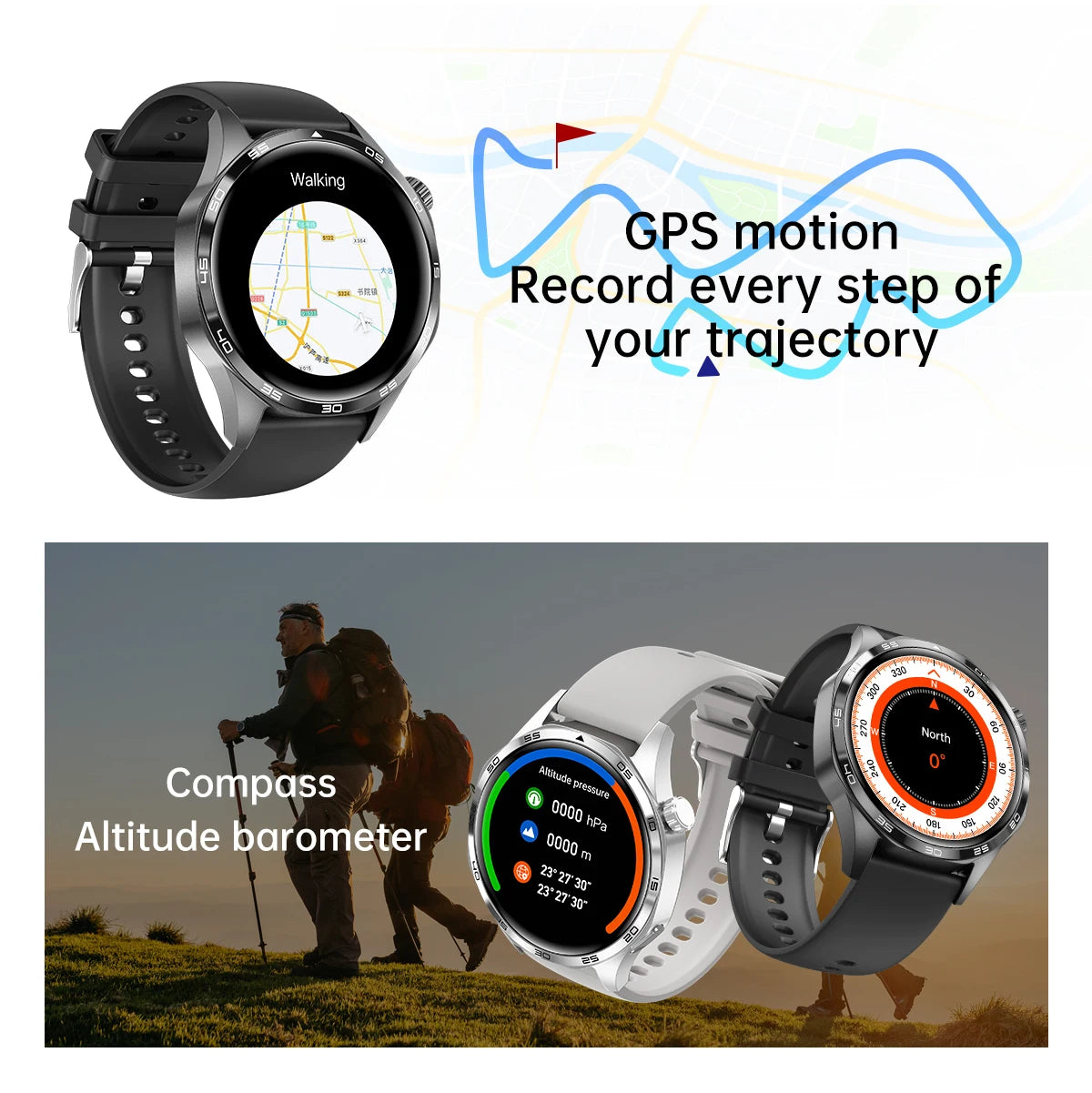 GT5 Pro Smartwatch with AMOLED, GPS, NFC & Bluetooth Call