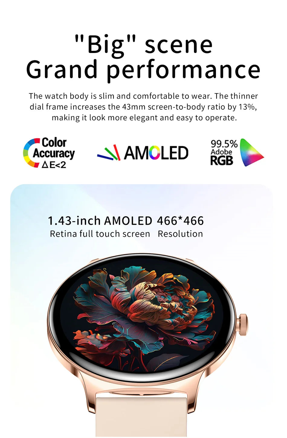 Huawei Ultra Slim AMOLED Smartwatch for Women with BT Call