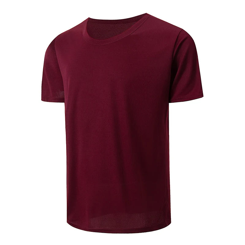 Men’s Waffle Sports Shirt – Short Sleeve Training Tee (1/5 Pcs)