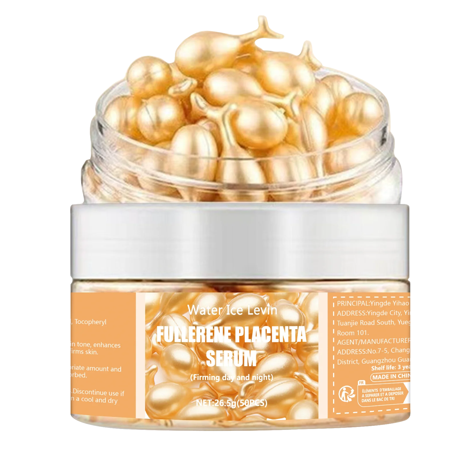 50pcs Collagen Face Serum Capsules with Hyaluronic Acid