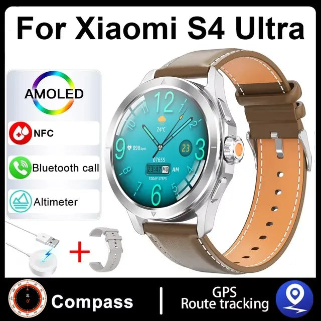 2025 Xiaomi S4 Ultra GPS Smartwatch with AMOLED & NFC