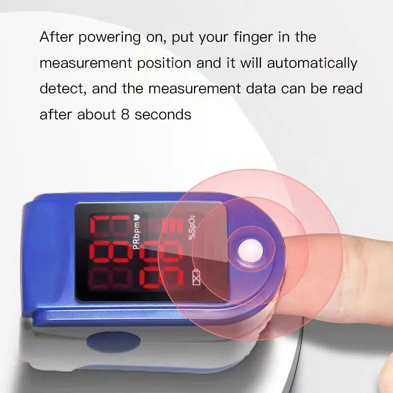 Pulse Oximeter Finger Clip – SpO₂ & Heart Rate Monitor