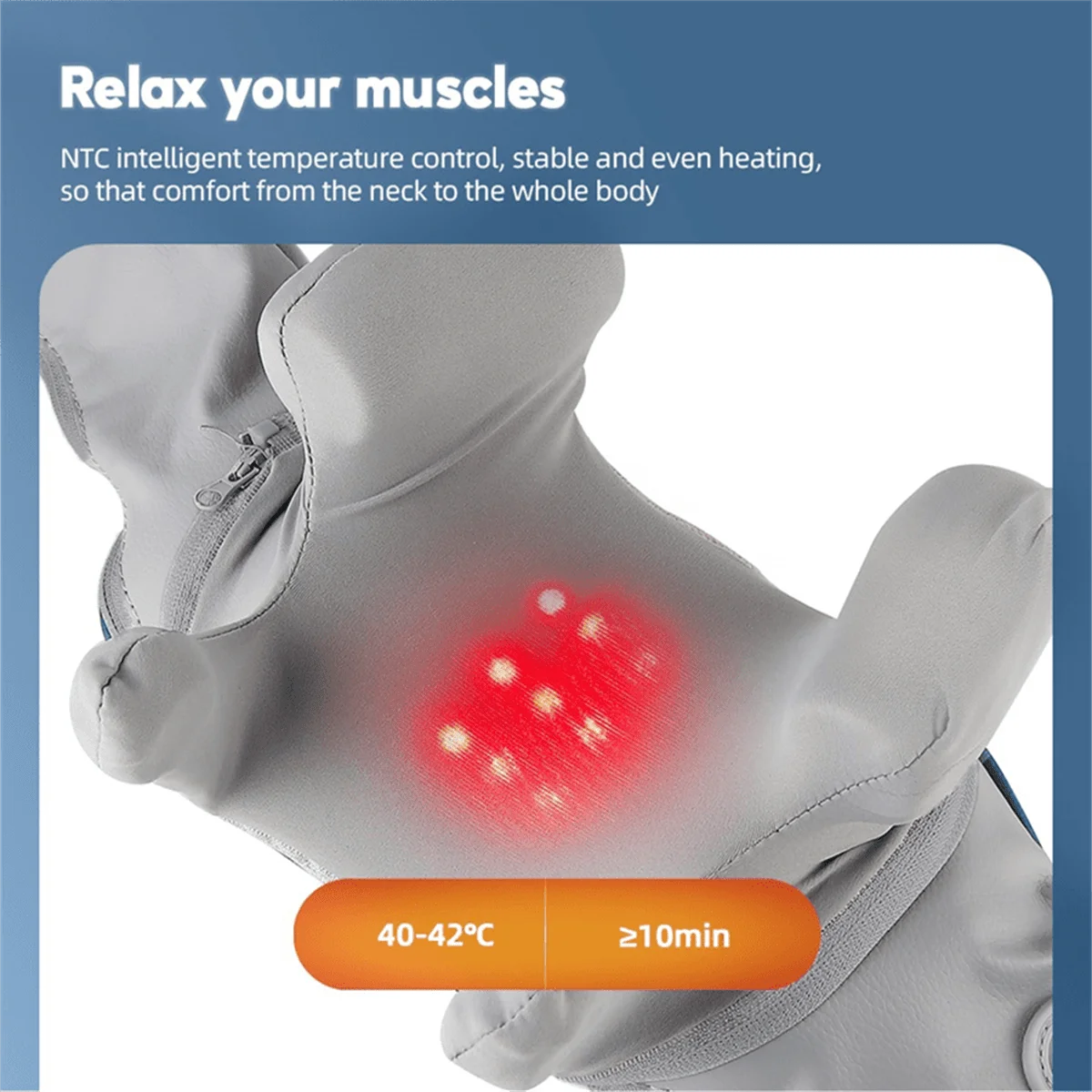 Electric Neck Massager, 3D Deep Tissue Kneading Massage Pillow For Neck, Shoulder, Waist, Legs, Ideal For Home, Office
