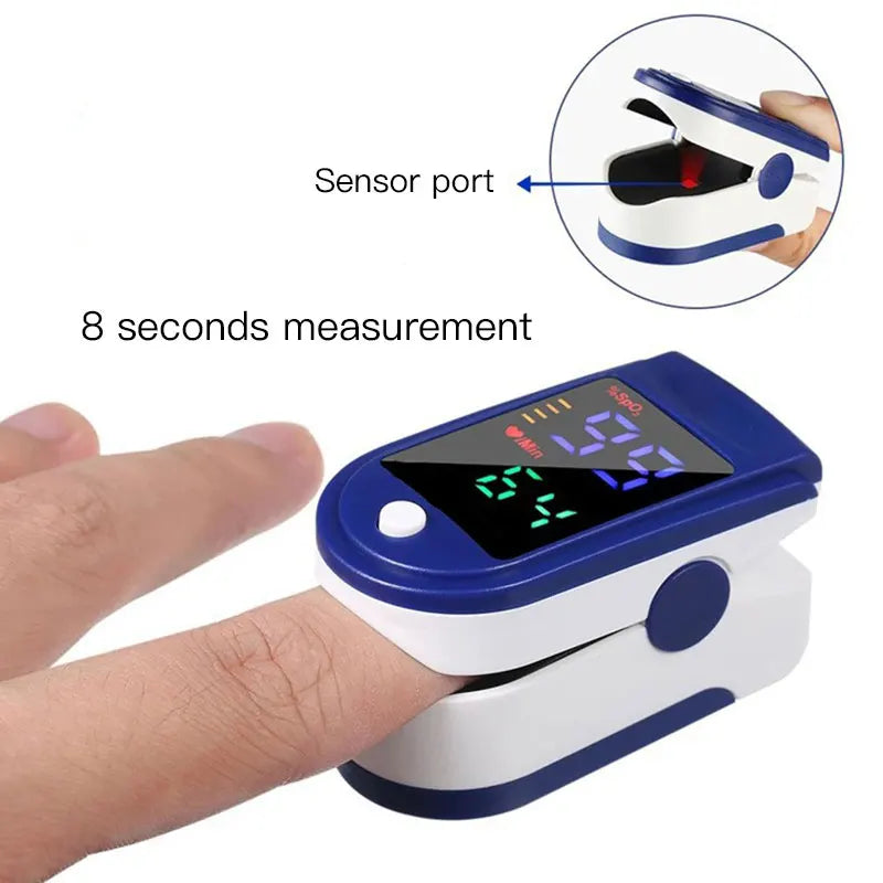 Pulse Oximeter Finger Clip – SpO₂ & Heart Rate Monitor