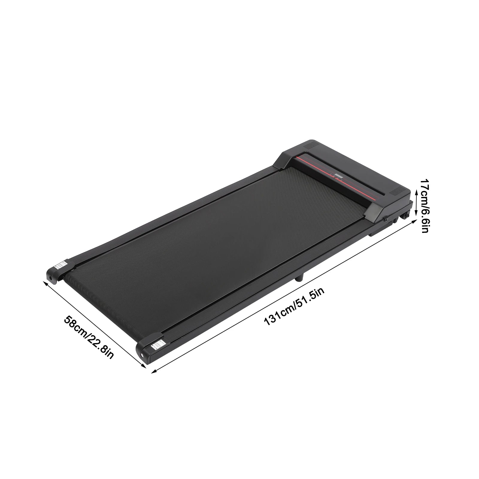2-in-1 Under Desk Walking Treadmill with Remote & LED Display
