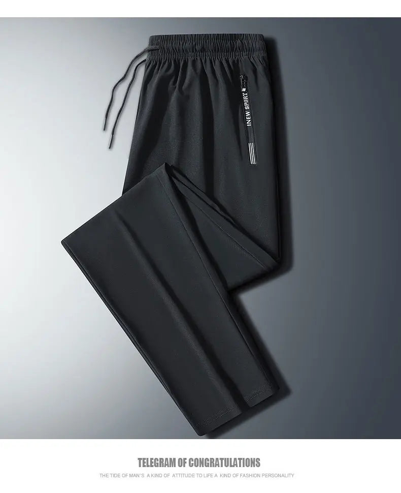 Men’s Summer Ultra-Thin Ice Silk Running Pants