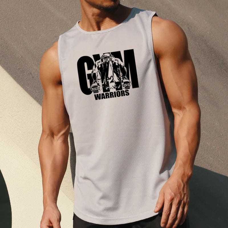 Men’s Summer Mesh Quick-Dry Sleeveless Gym Tank Top