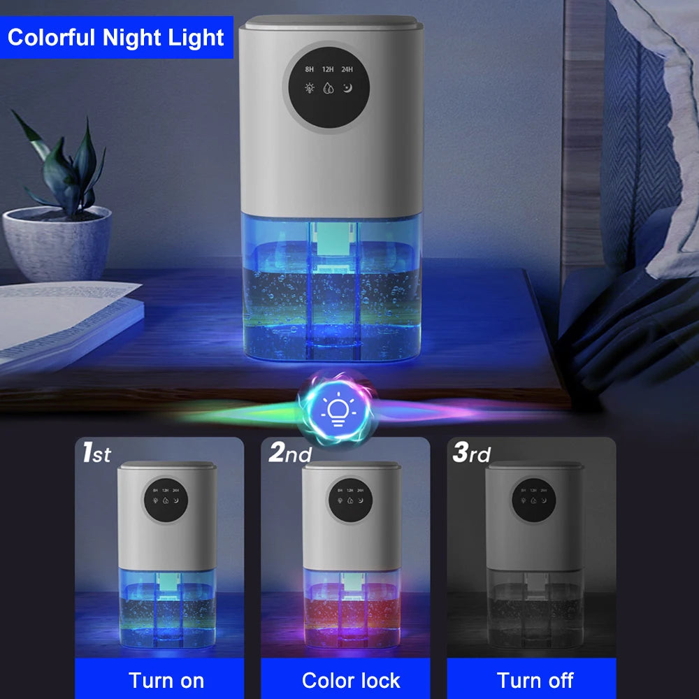 1.7L Silent Home Dehumidifier for Bedroom & Office