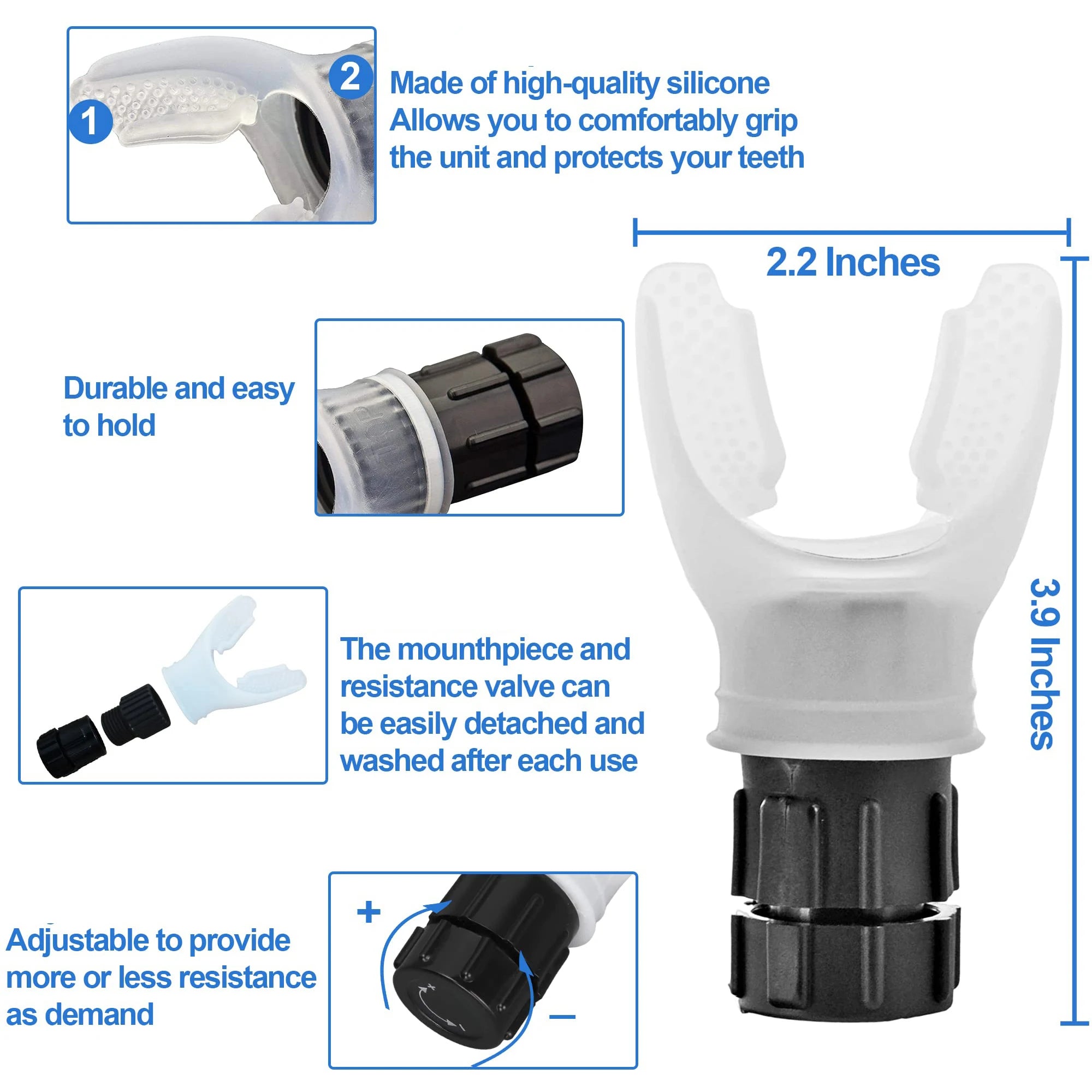 Breathing Trainer Lung Flexer – Adjustable Lung Capacity Exerciser