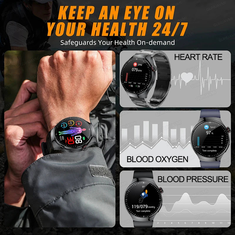 2025 Nursing-Grade Health Smartwatch with ECG, PPG & Bluetooth Call