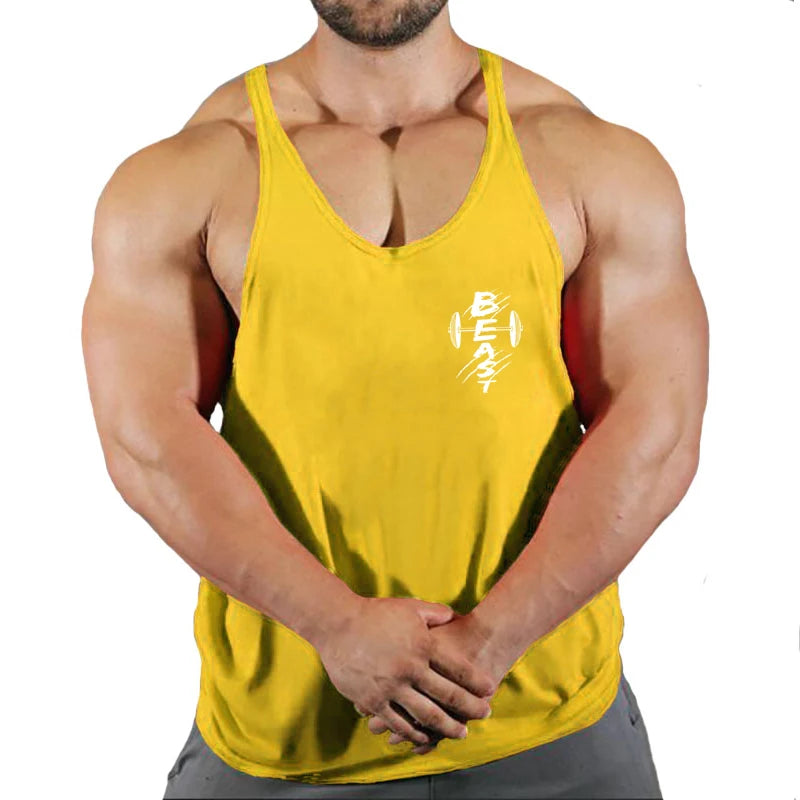 Men’s 2023 Cotton Fitness Tank Top – Bodybuilding & Running