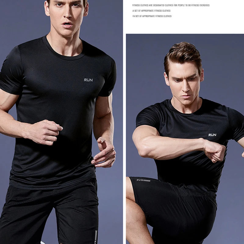 Men’s Quick-Dry Sports Shirt – Compression Fit Gym & Soccer Tee