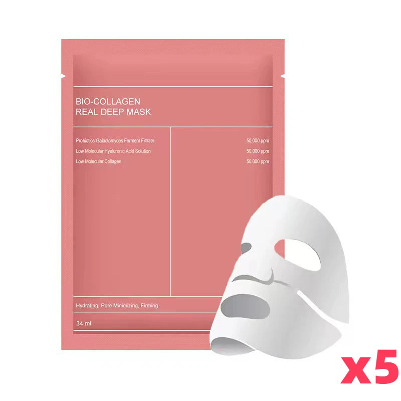 Bio Collagen Face Mask – Deep Hydrating & Brightening (1/5/10/20pcs)